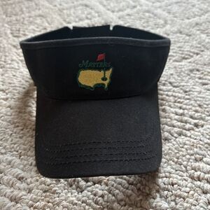 Masters Low Rider Golf Visor Augusta National Core Logo Adj Unisex Black EUC